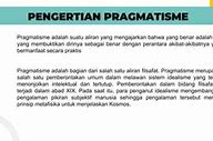 Pragmatis Adalah Kbbi